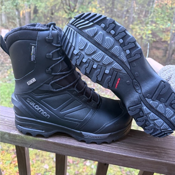 NWT - Salomon Men's Black Snow Boots DISCLOSURE: TAGS FELL OFF, NO TAGS - Picture 7 of 13